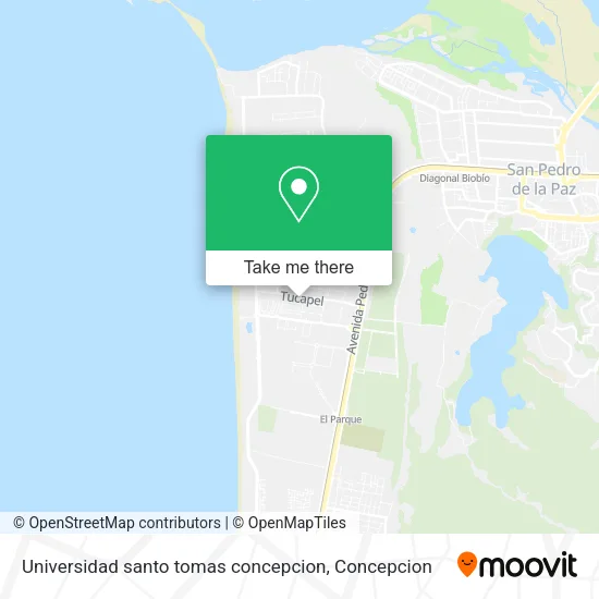 Mapa de Universidad santo tomas concepcion