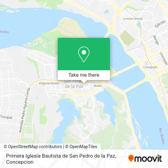 Primera Iglesia Bautista de San Pedro de la Paz map