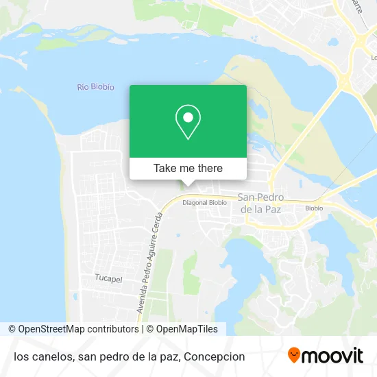 los canelos, san pedro de la paz map