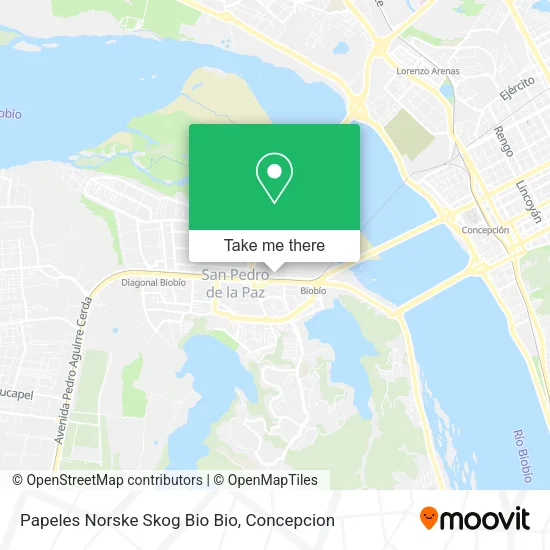 Mapa de Papeles Norske Skog Bio Bio