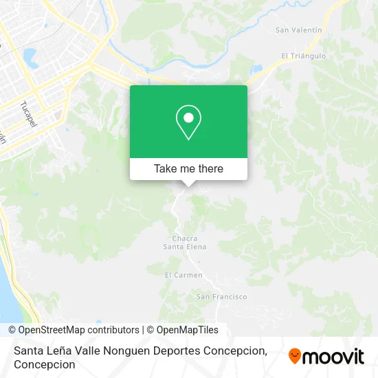 Mapa de Santa Leña Valle Nonguen Deportes Concepcion