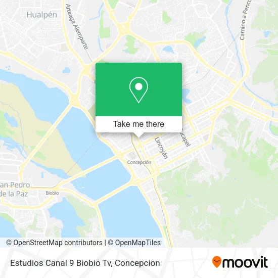 Mapa de Estudios Canal 9 Biobio Tv