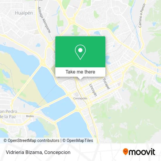 Mapa de Vidrieria Bizama