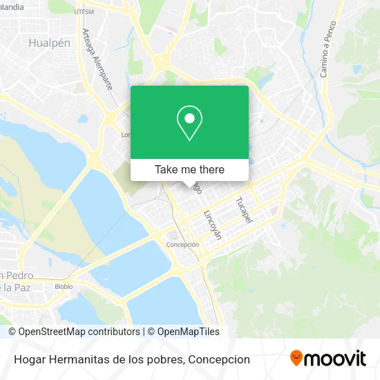 Hogar Hermanitas de los pobres map