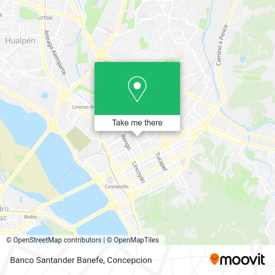 Mapa de Banco Santander Banefe
