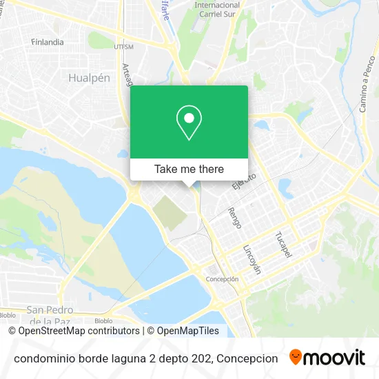 Mapa de condominio borde laguna 2 depto 202