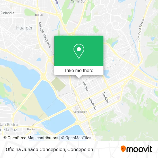 Mapa de Oficina Junaeb Concepción