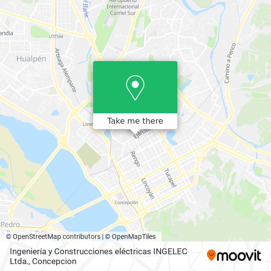 Mapa de Ingeniería y Construcciones eléctricas INGELEC Ltda.