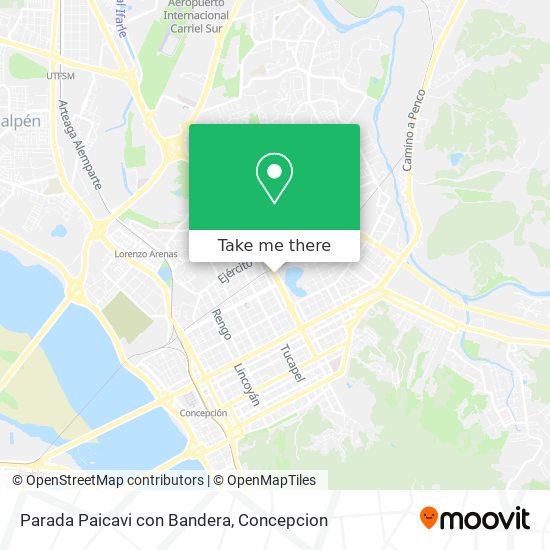 Parada Paicavi con Bandera map