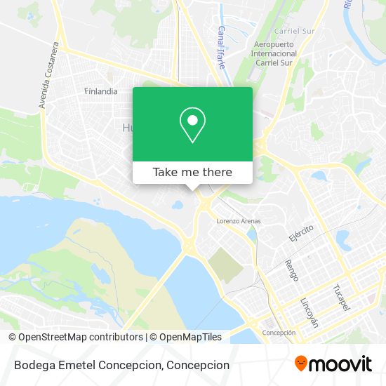 Bodega Emetel Concepcion map