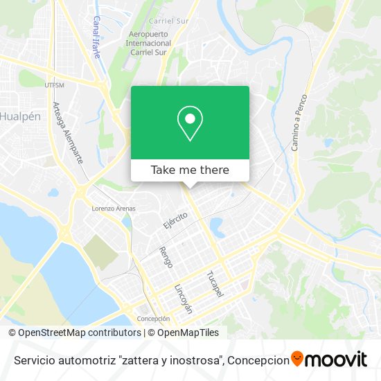 Mapa de Servicio automotriz "zattera y inostrosa"