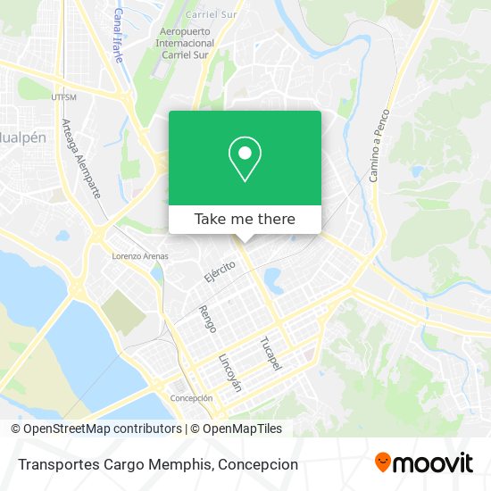 Mapa de Transportes Cargo Memphis