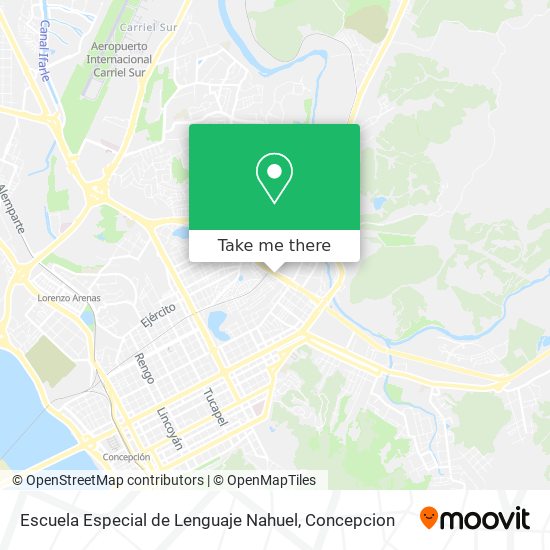 Mapa de Escuela Especial de Lenguaje Nahuel