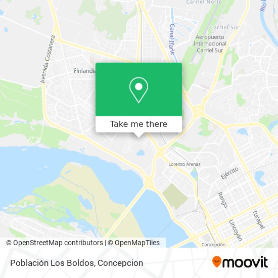 Población Los Boldos map