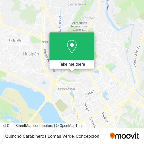 Mapa de Quincho Carabineros Lomas Verde