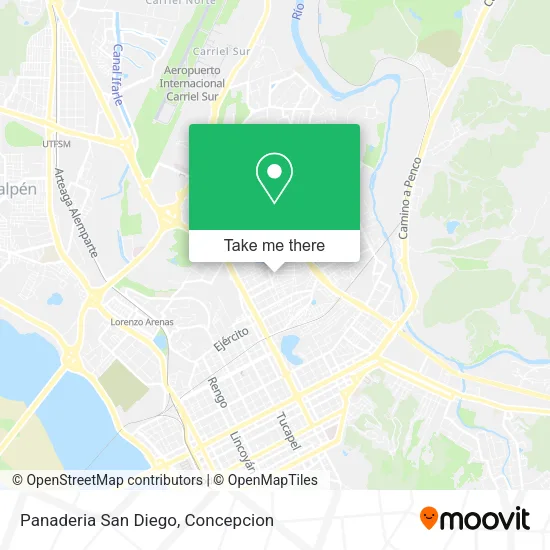 Mapa de Panaderia San Diego