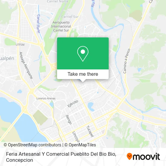 Mapa de Feria Artesanal Y Comercial Pueblito Del Bio Bio