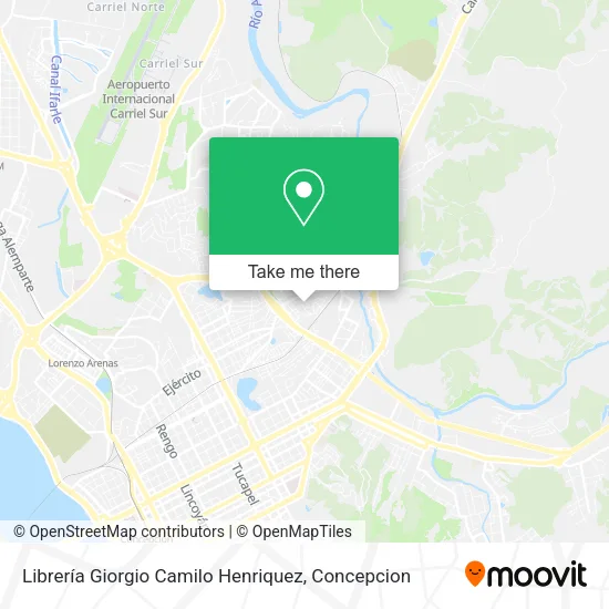 Mapa de Librería Giorgio Camilo Henriquez