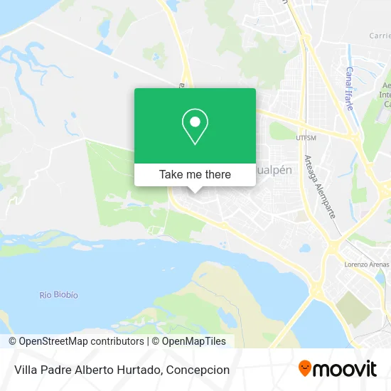Villa Padre Alberto Hurtado map