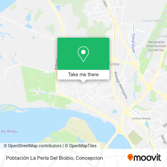Mapa de Población La Perla Del Biobio