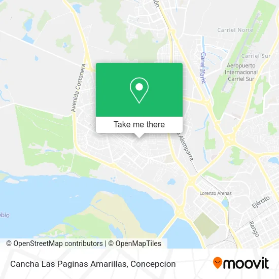 Cancha Las Paginas Amarillas map