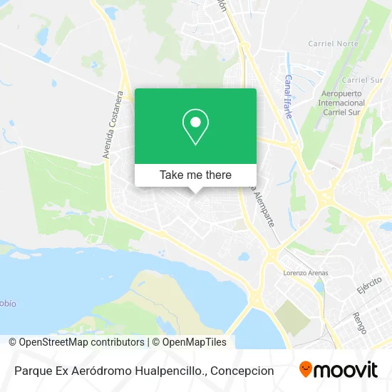 Mapa de Parque Ex Aeródromo Hualpencillo.