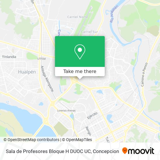 Mapa de Sala de Profesores Bloque H DUOC UC
