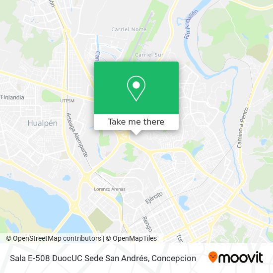 Sala E-508 DuocUC Sede San Andrés map