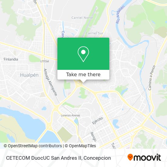 Mapa de CETECOM DuocUC San Andres II