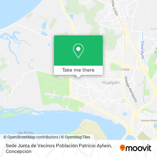 Sede Junta de Vecinos Población Patricio Aylwin map
