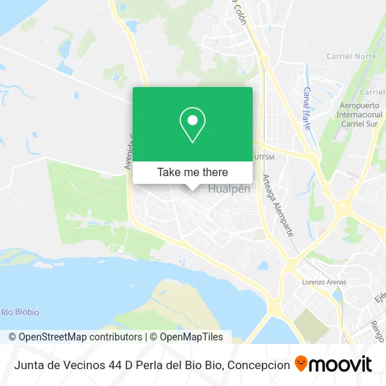 Mapa de Junta de Vecinos 44 D Perla del Bio Bio