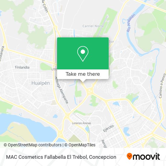 MAC Cosmetics Fallabella El Trébol map