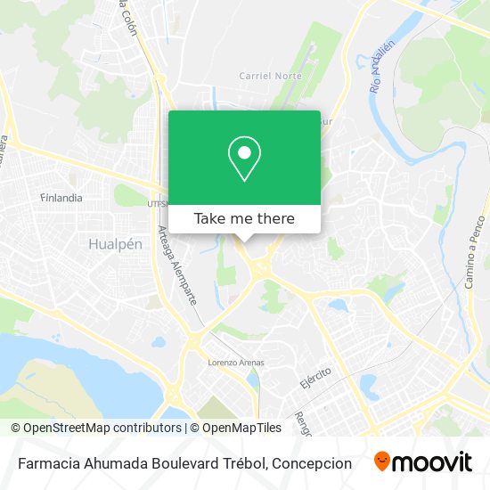 Mapa de Farmacia Ahumada Boulevard Trébol