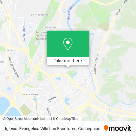 Mapa de Iglesia. Evangelica Villa Los Escritores