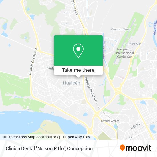 Mapa de Clinica Dental "Nelson Riffo"