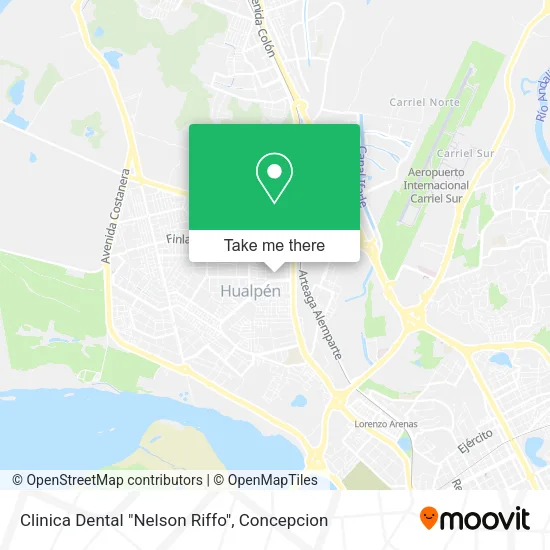 Mapa de Clinica Dental "Nelson Riffo"