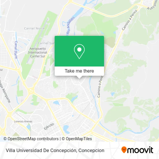 Mapa de Villa Universidad De Concepción