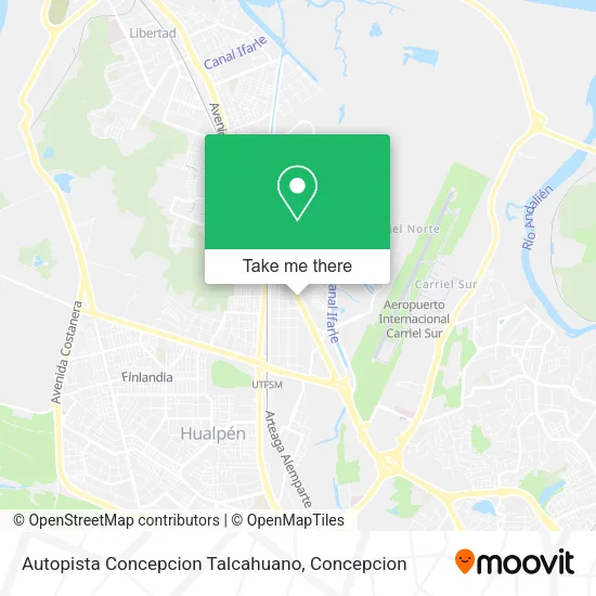 Mapa de Autopista Concepcion Talcahuano