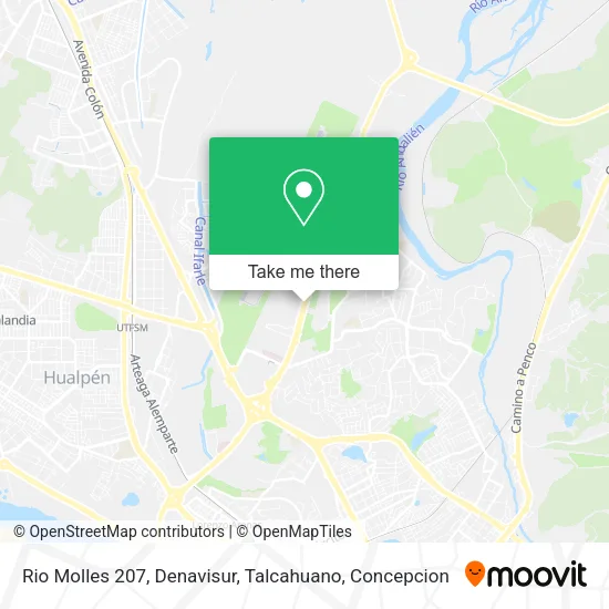 Mapa de Rio Molles 207, Denavisur, Talcahuano