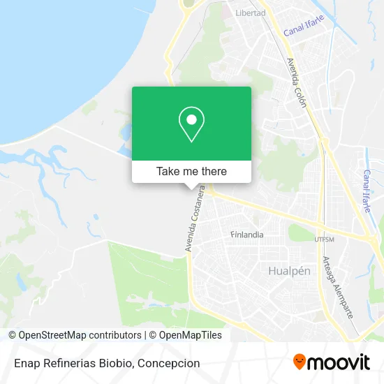 Mapa de Enap Refinerias Biobio
