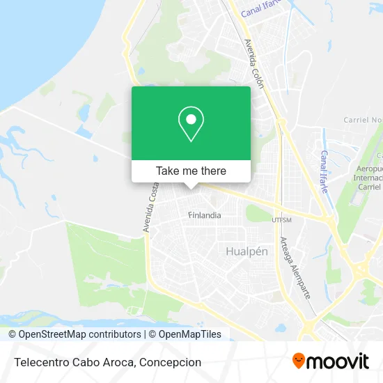 Mapa de Telecentro Cabo Aroca