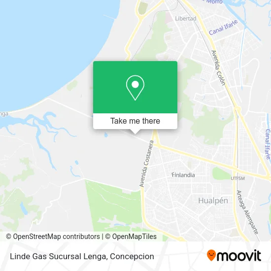 Linde Gas Sucursal Lenga map