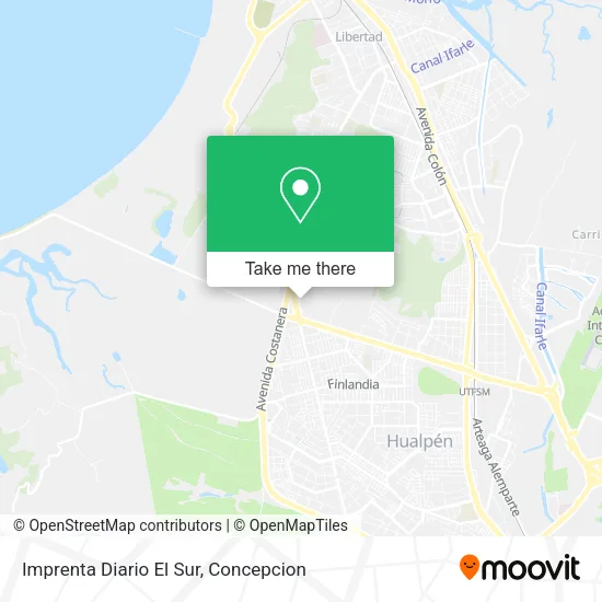 Mapa de Imprenta Diario El Sur
