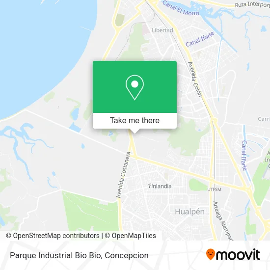Mapa de Parque Industrial Bio Bio