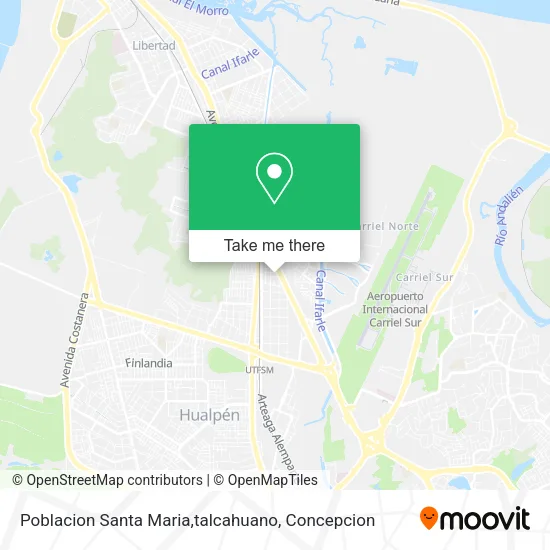 Mapa de Poblacion Santa Maria,talcahuano