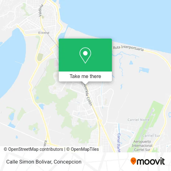 Mapa de Calle Simon Bolivar