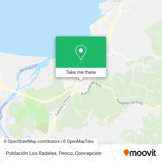 Mapa de Población Los Radales, Penco