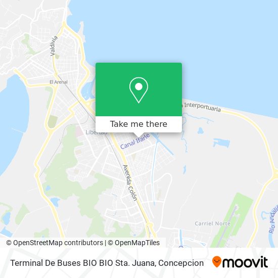 Mapa de Terminal De Buses BIO BIO Sta. Juana