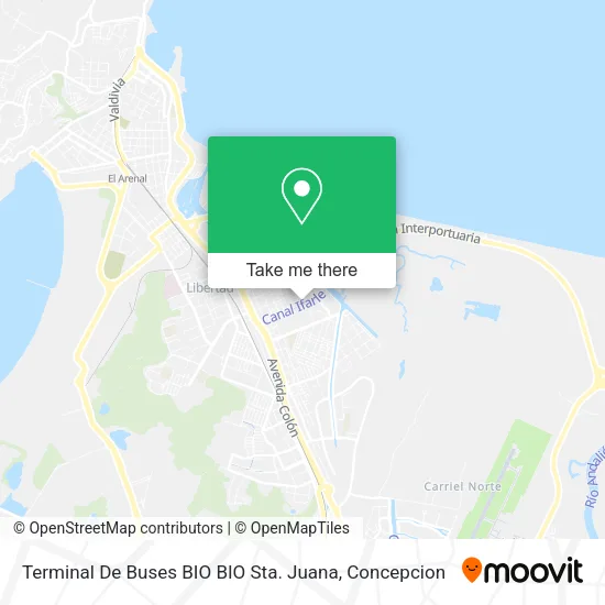 Mapa de Terminal De Buses BIO BIO Sta. Juana