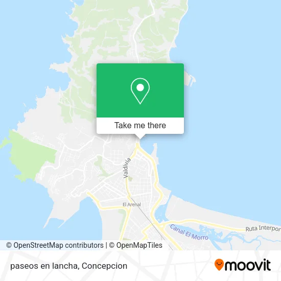 Mapa de paseos en lancha